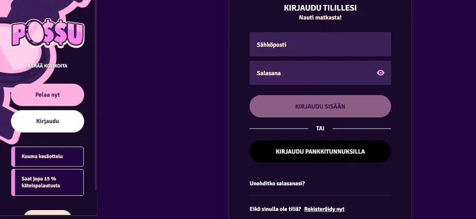 Kirjaudu tilillesi nyt.